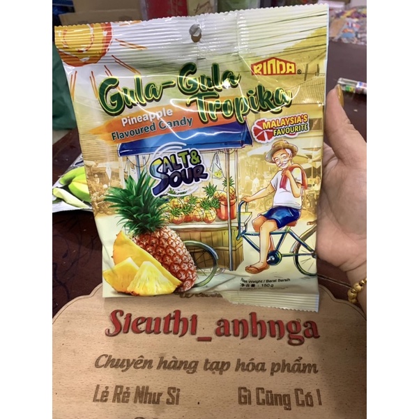 Kẹo Rinda Vị Xoài Muối/Dứa Muối Malaysia Gói 150g