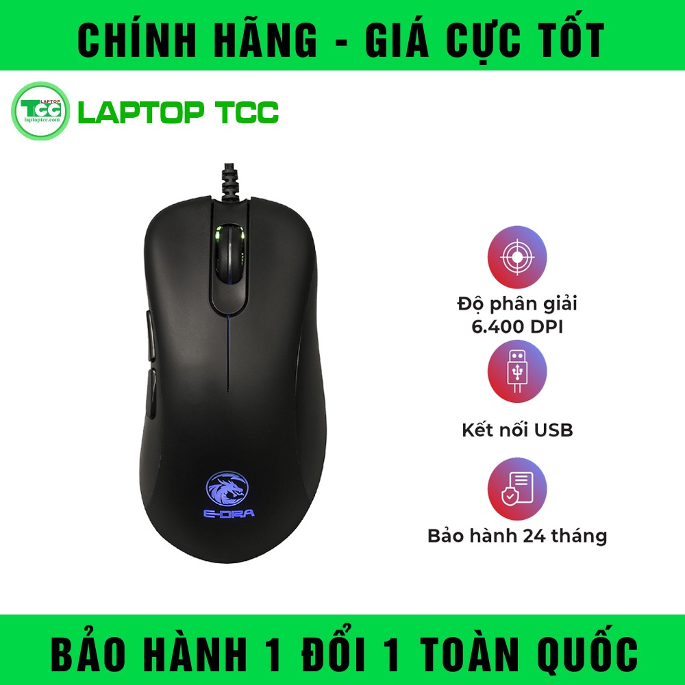 Chuột Edra EM660 Lite FPS  - Độ phân giải: 6400 DPI