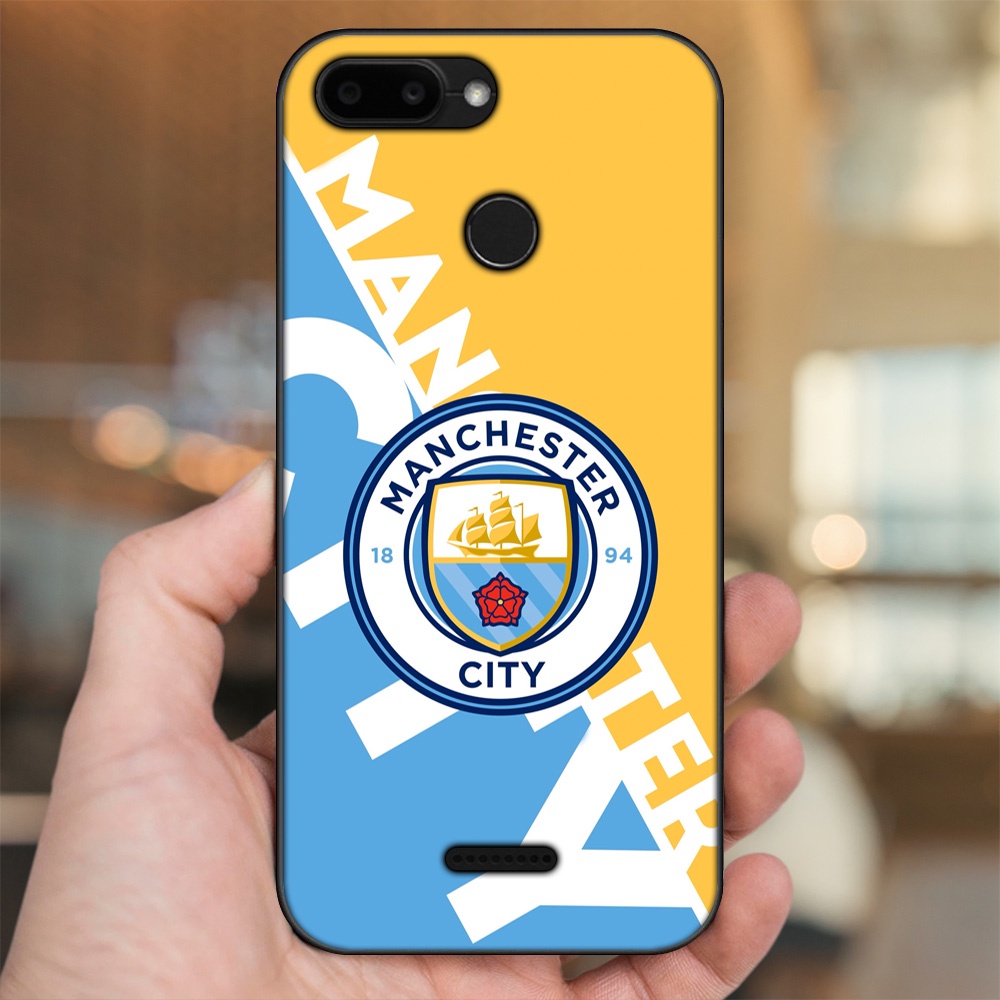 Ốp lưng Xiaomi Redmi 6 viền đen in hình Manchester City MC