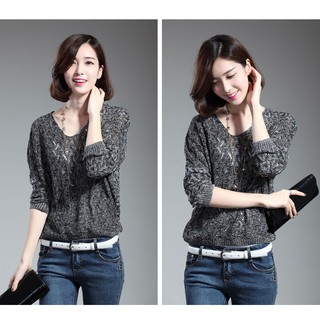 Áo len mỏng tay cánh rơi freesize ale01