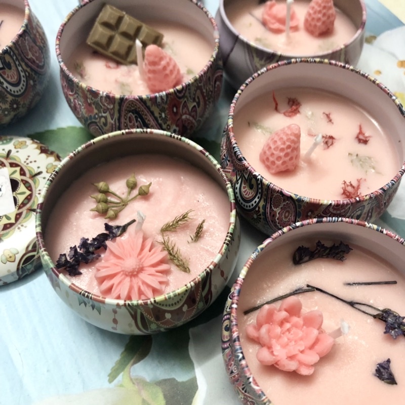 Nến thơm handmade Hương hoa hồng