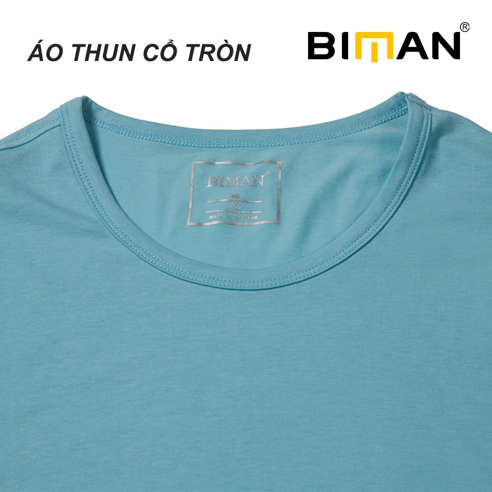 Áo phông nam thun cotton Biman by Biluxury vải co giãn thoáng khí thoải mái vận động