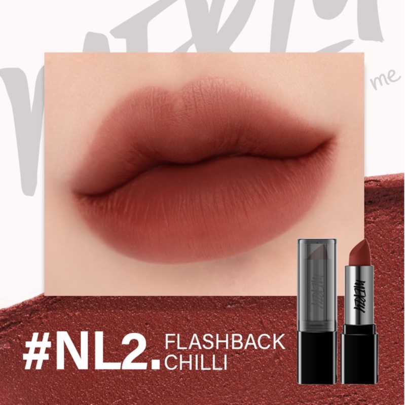 Son Thỏi Lì Mịn Mượt Môi Merzy Noir In The Lipstick Vỏ Đen 3.3g