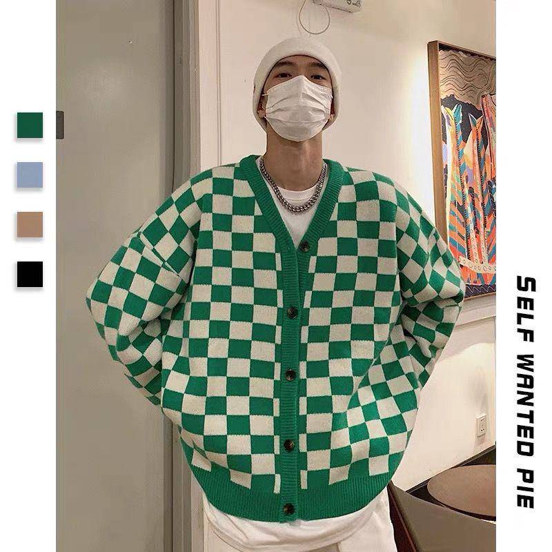 Áo Khoác Cardigan Tay Dài Dáng Rộng Phong Cách Mùa Thu Mới Cho Cặp Đôi