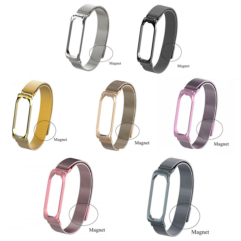 Dây Đeo Inox Milanese M3 M4 Cho Đồng Hồ Thông Minh Xiaomi Mi Band 3 4