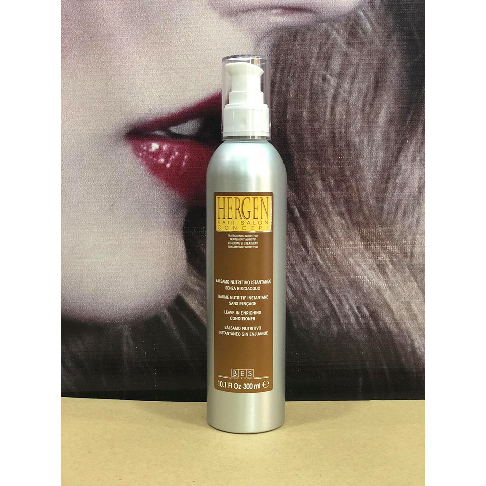 [#bes-Italia] Mở Xả Khô Dưỡng Bóng Tóc Bes Hergen Leave In Conditioner Ý Cao Cấp 300ml