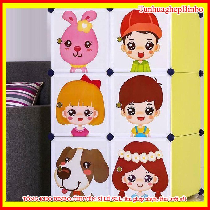 Tủ nhựa lắp ghép 6 ô