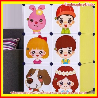 Tủ nhựa lắp ghép 6 ô