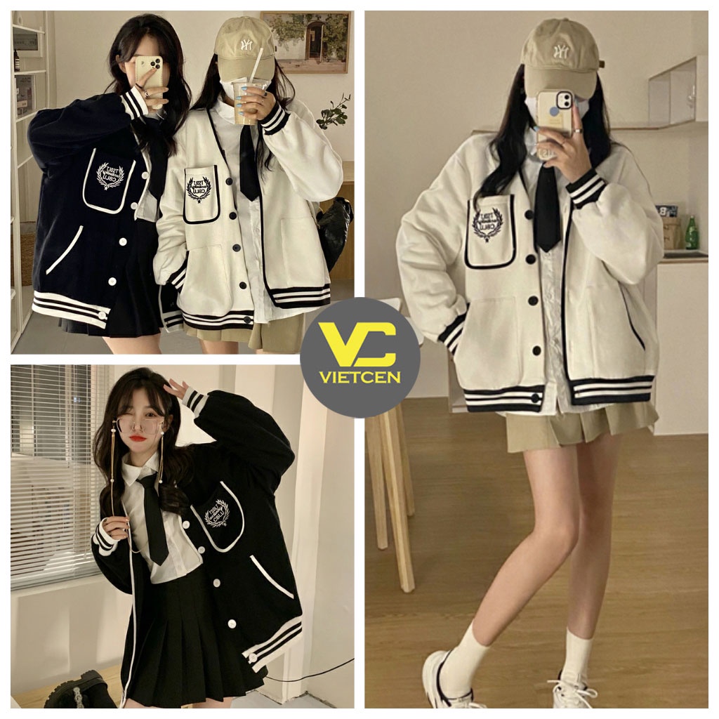 Áo cardigan unisex TESENE túi ngực_VIETCEN