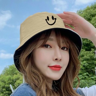 Nón Bucket mặt cười bánh bèo thêu 2 mặt