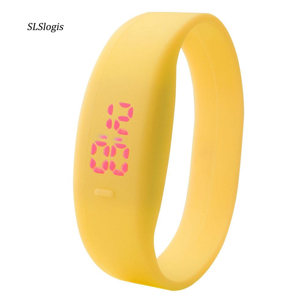 Đồng hồ điện tử màu trơn Unisex dây đeo silicon thể thao | BigBuy360 - bigbuy360.vn
