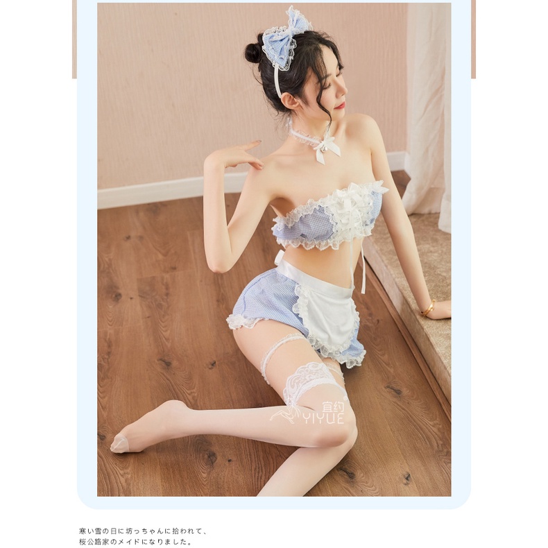 Bộ đồ lót hóa trang cô hầu gái phối ren quyến rũ 8114 | BigBuy360 - bigbuy360.vn