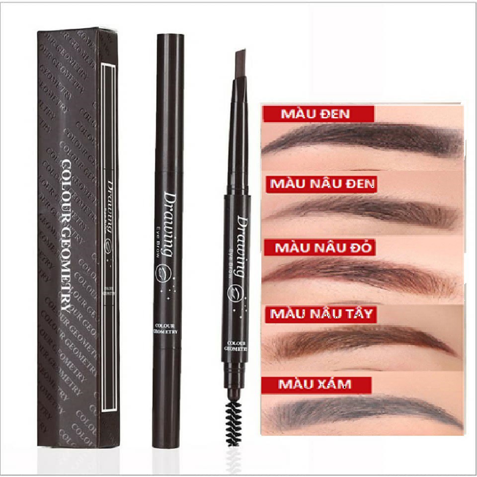 Bút kẻ chân mày chống thấm nước lâu trôi 2 đầu tiện dụng Lameila Thulee Shop