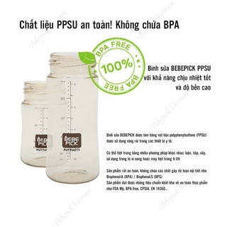 (Tặng đục núm ti) Bình sữa Bebepick 150/250ml PPSU Hàn Quốc
