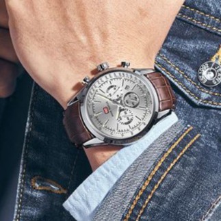 [Tặng vòng tay] Đồng hồ nam chính hãng Mini Focus MF0116G.02 dây da cao cấp | BigBuy360 - bigbuy360.vn