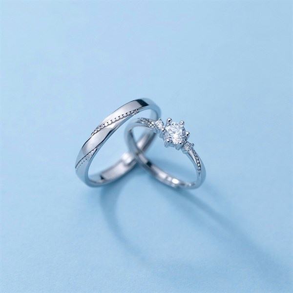 Nhẫn đôi bạc Tiệm bạc 21 Centimeters Much Love (Bán theo chiếc)