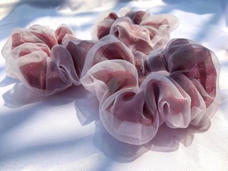 ❤️SCRUNCHIES BUỘC TÓC VOAN 2 LỚP MÀU ĐỎ