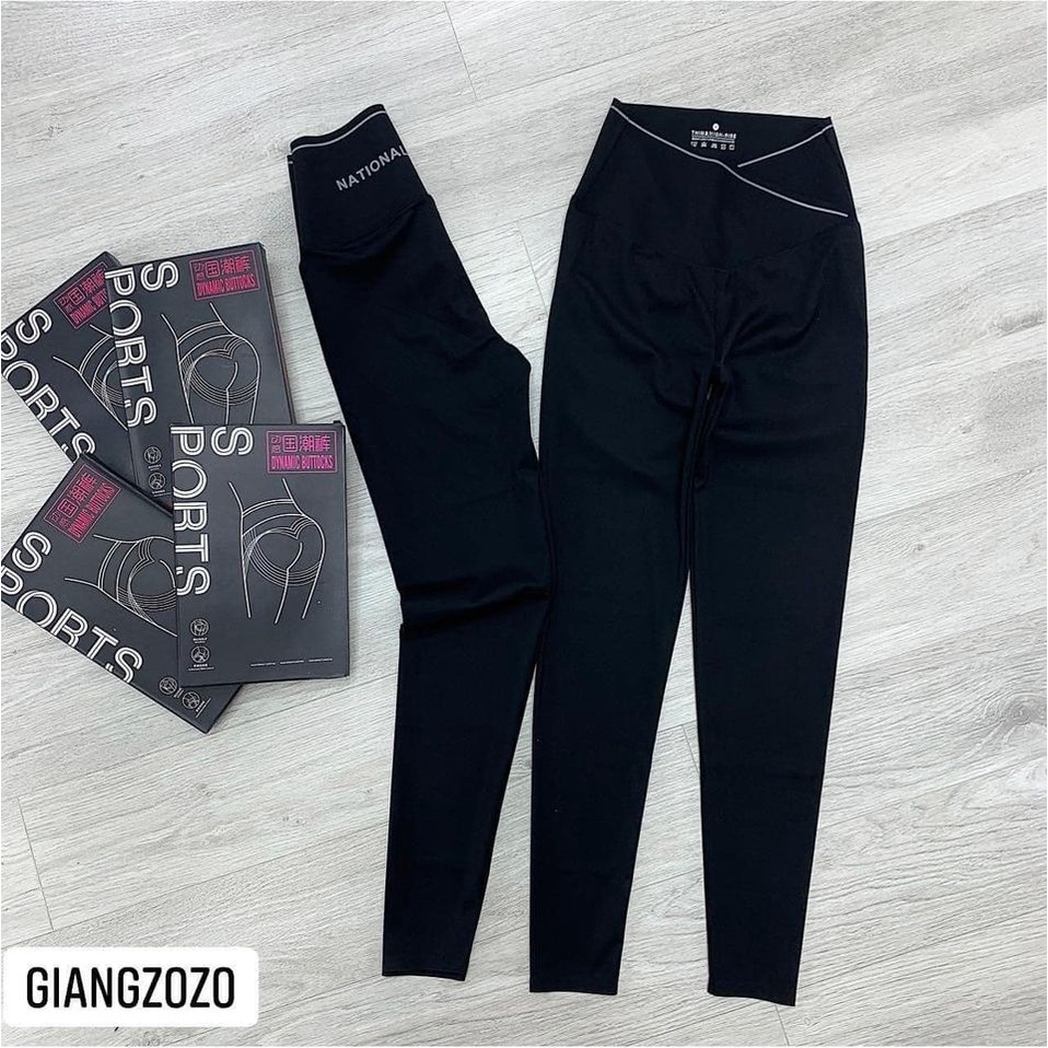 Quần legging nữ cạp chéo lưng cạp cao gen bụng chất cotton M2