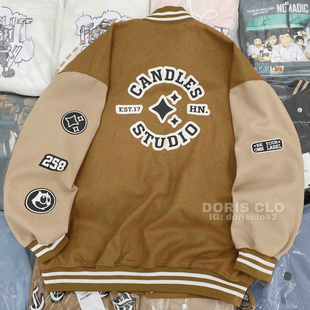 [ HCM]Áo nỉ bomber cổ tròn siêu xinh họa tiết hottrend thời trang y hình bao đẹp cho các bạn trẻ