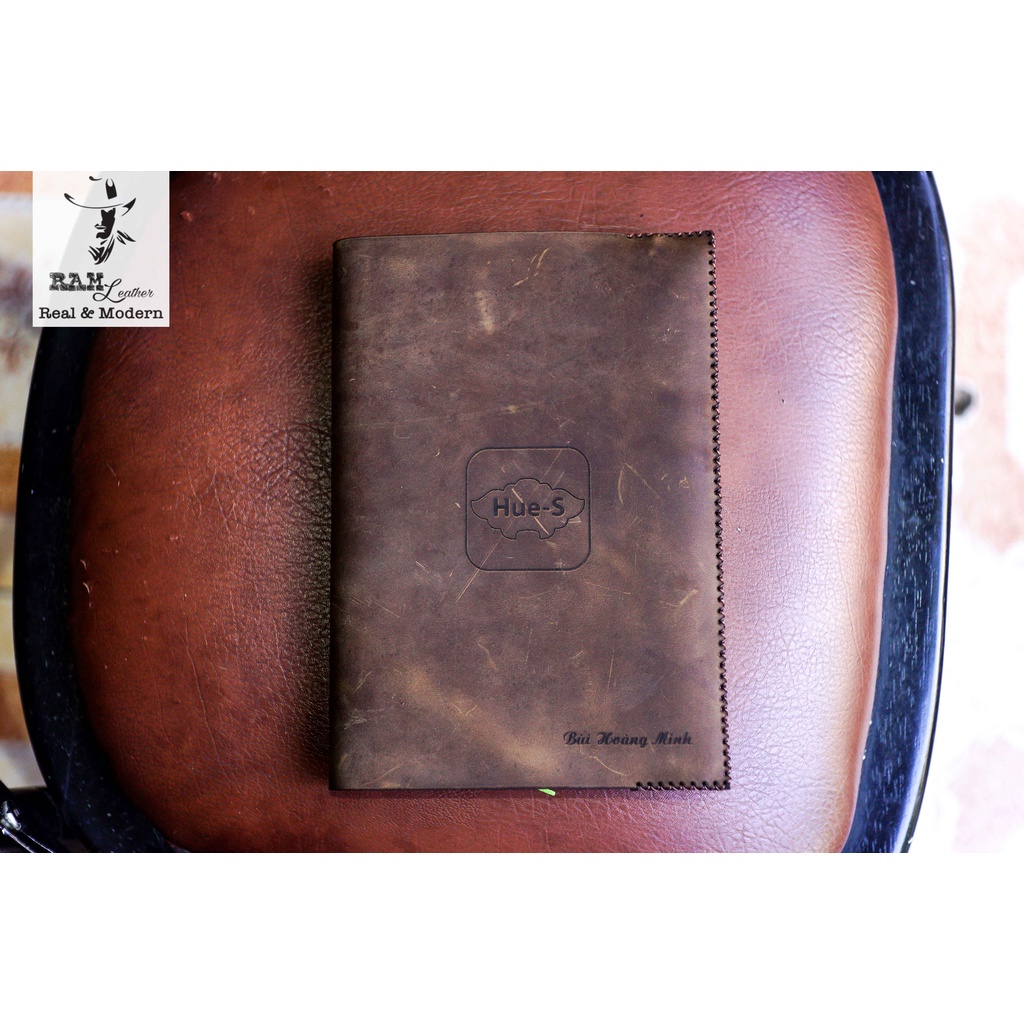 Sổ Bọc Da Bò Sáp Ngựa Khâu Tay Thủ Công - Ram Leather