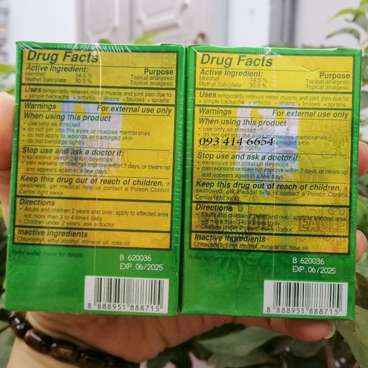 [HÀNG MỸ] DẦU GIÓ XANH CHÍNH HÃNG - EAGLE BRAND 24ML, HÀNG NHẬP MỸ 100% CAM KẾT CHẤT LƯỢNG TUYỆT ĐỐI