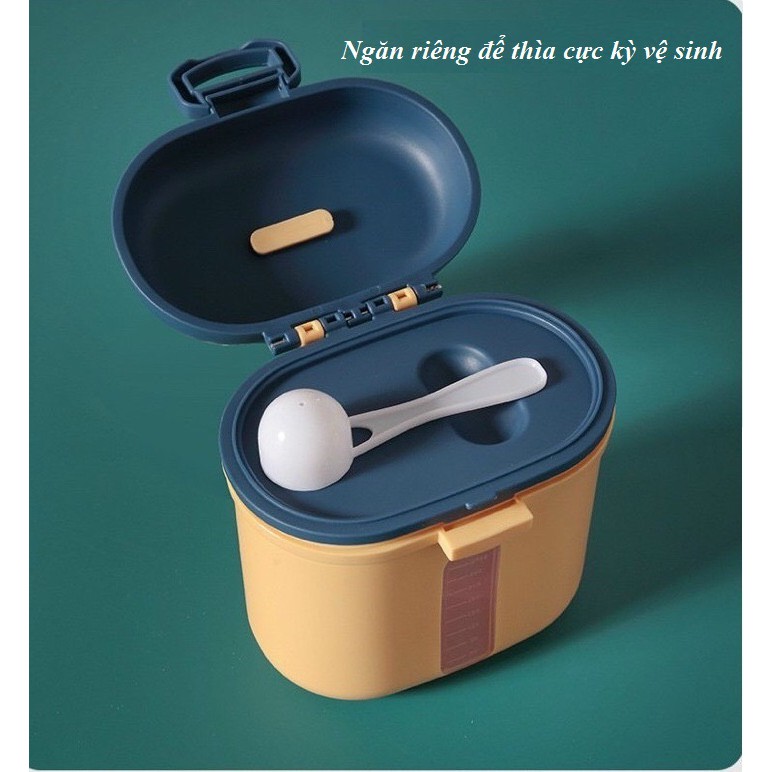 Hộp đựng sữa bột thực phẩm khô hình vương miện sang chảnh size lớn nhỏ thuận tiện mang đi