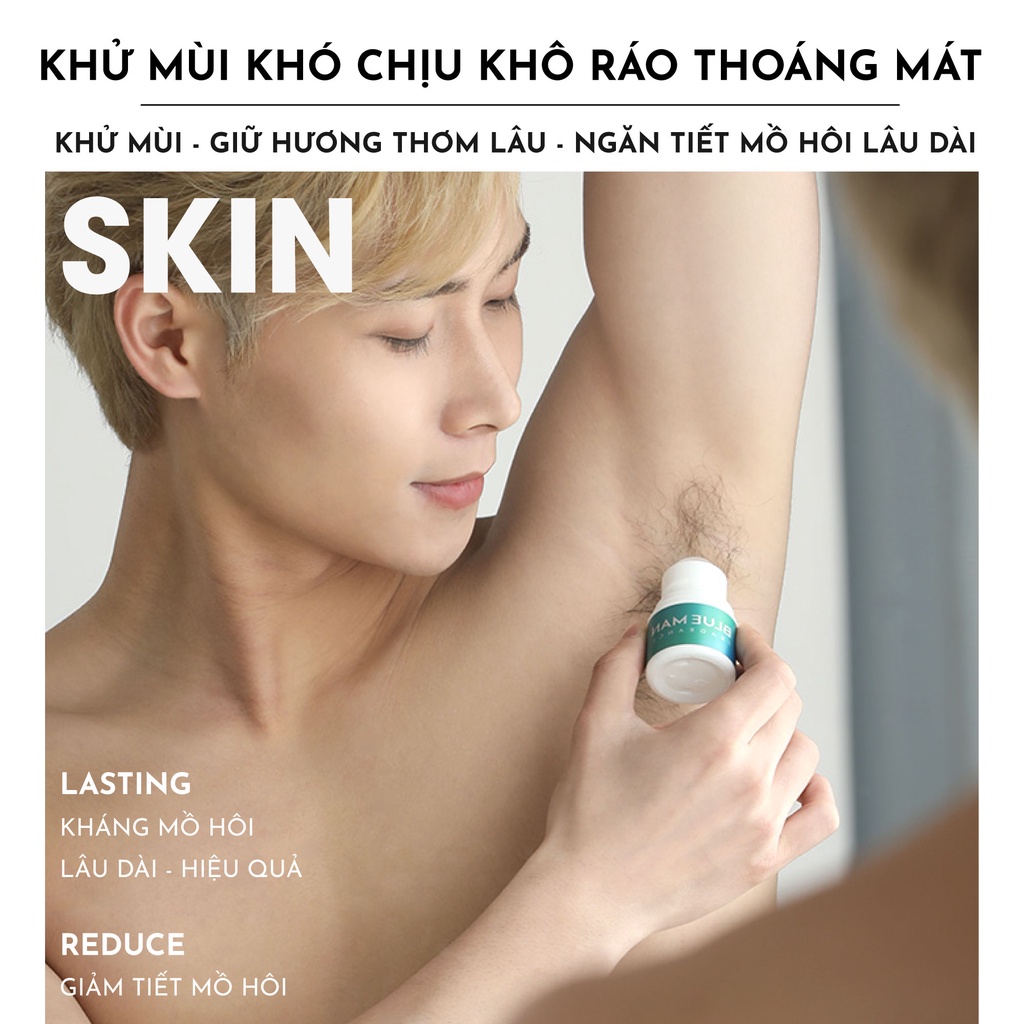 Lăn Khử Mùi Cho Nam BLUEMAN Hương Nước Hoa Thơm Lâu 30ml ZL144