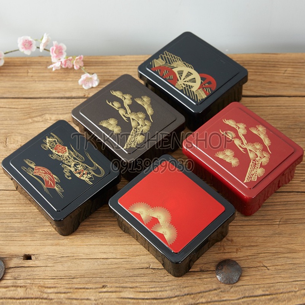 Hộp cơm lươn Nhật bản  kích thước 14.5x16.5 cao 8cm, sử dụng bày trí cho cơm lươn Unagi phong cách Nhật