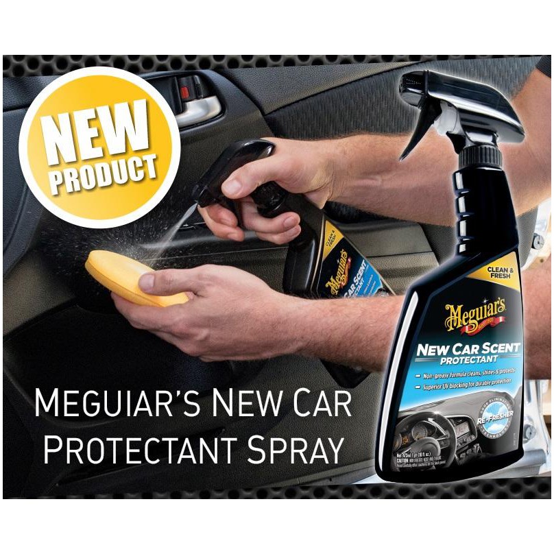Meguiar's Sản phẩm làm sạch nhựa & cao su trong xe mùi xe mới - New Car Scent Protectant - G4216, 473 ml