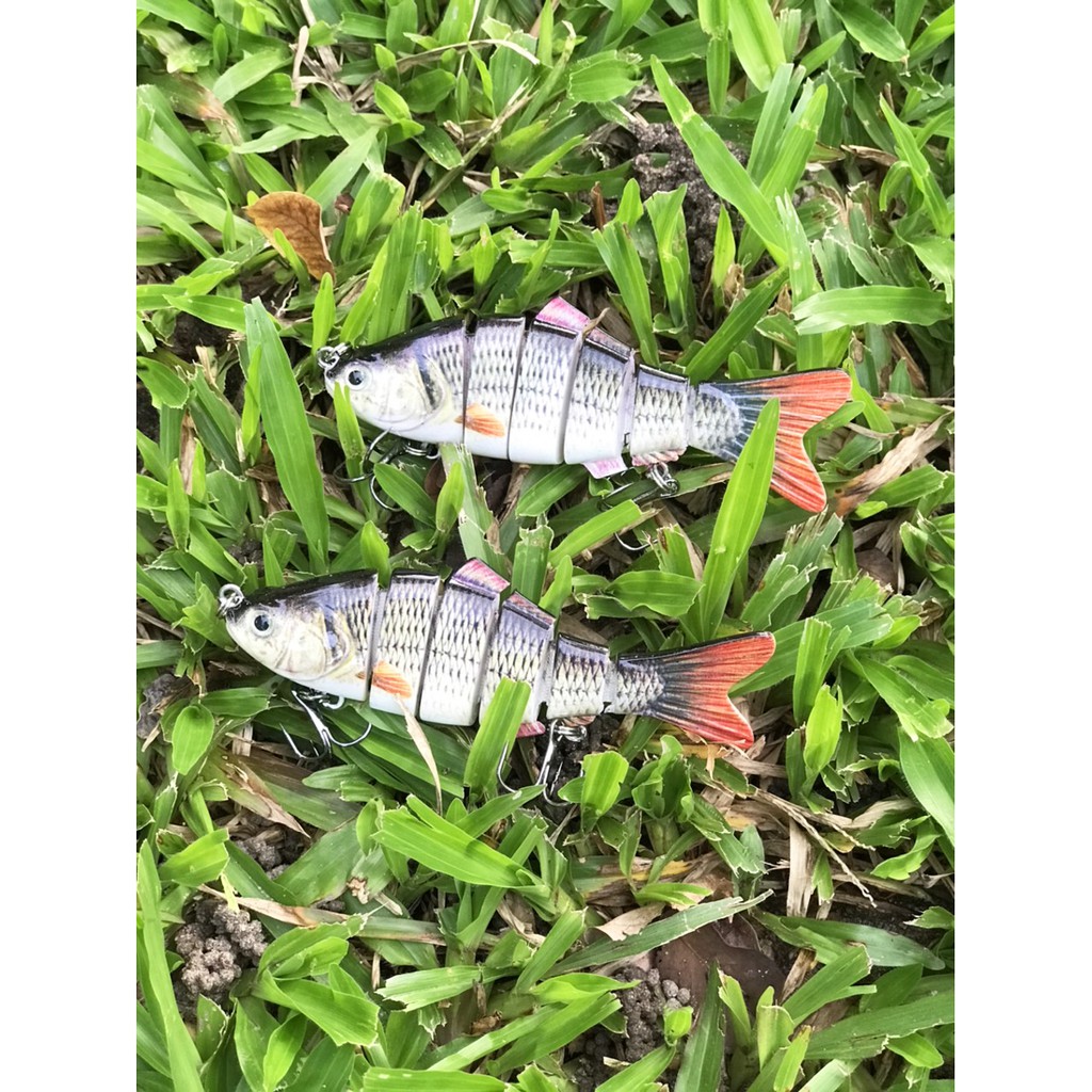 Mồi giả 6 khúc câu cá lóc, cá bass, cá chẽm, nhồng - Mồi lure câu cá cực nhạy ( 20g / 10cm )