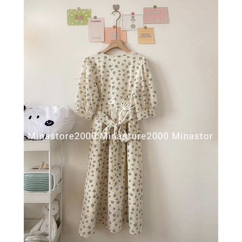 (HÀNG SẴN) Đầm hoa nhí thắt eo Ulzzang phong cách Vintage cho các nàng thơ | BigBuy360 - bigbuy360.vn