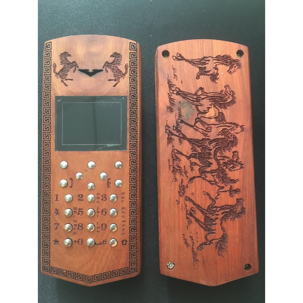Vỏ gỗ cho điện thoại Nokia 1200, 1208, 1209 mẫu Trống đồng