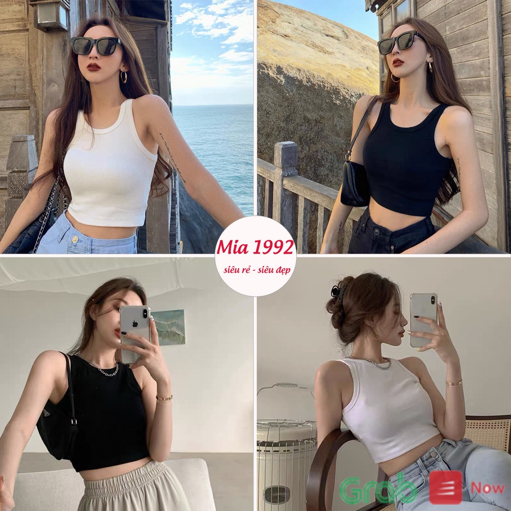 Áo ba lỗ nữ MIA 1992 cao cấp - áo 3 lỗ nữ cotton co giãn tốt kiểu dáng basic siêu xinh hot summer 2022