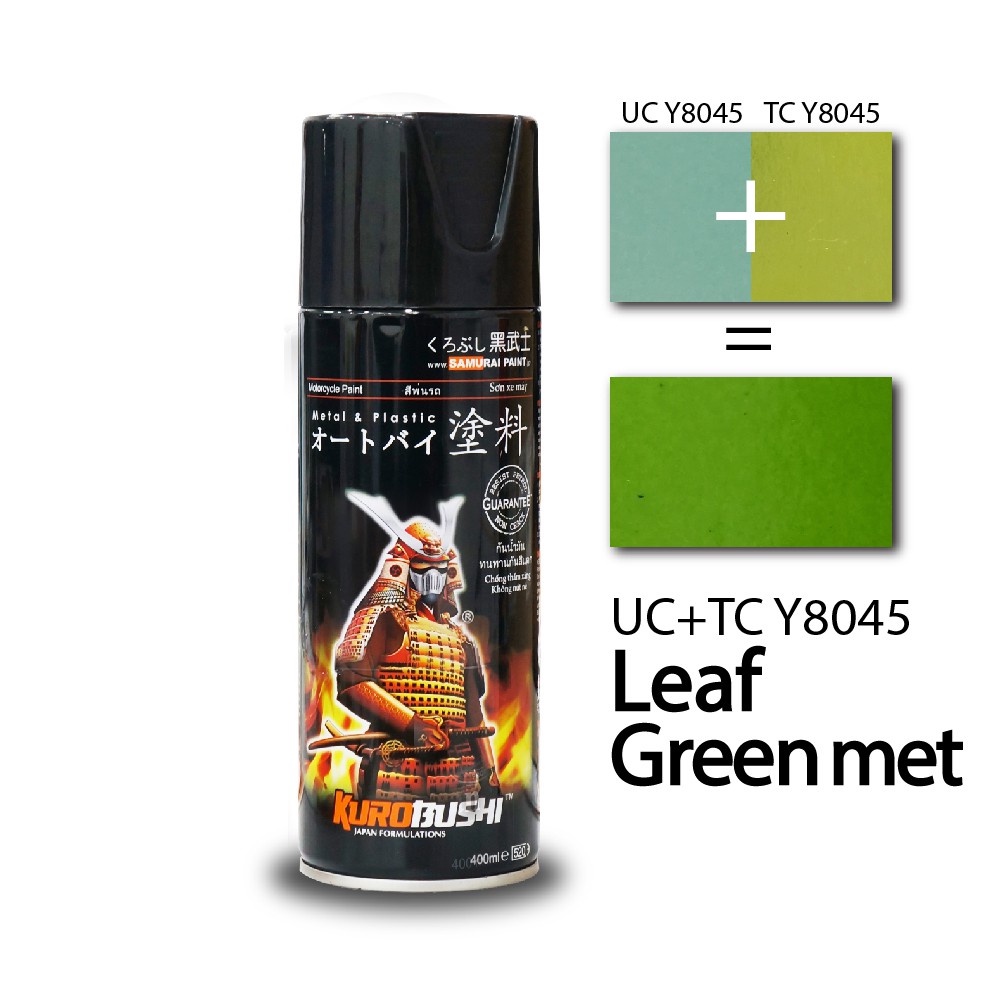 [COMBO] Sơn xịt Samurai màu Xanh Lá - UC + TC Y8045 với bóng K1K , Dầu nhớt 20