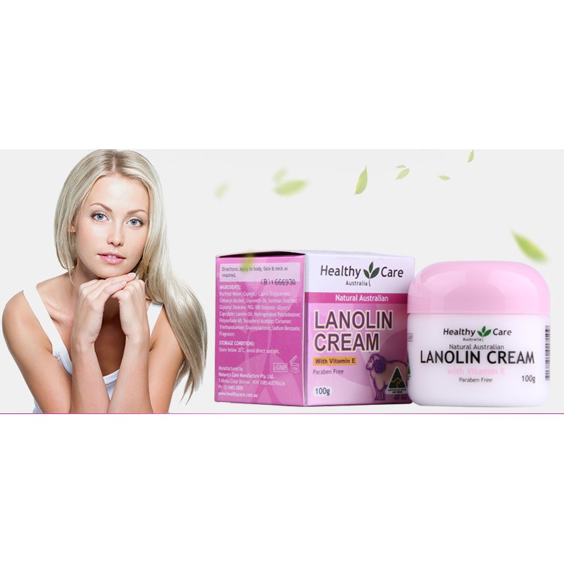 Kem nhau thai cừu Healthy Care Natural Lanolin – Vitamin E Cream 100g | BigBuy360 - bigbuy360.vn