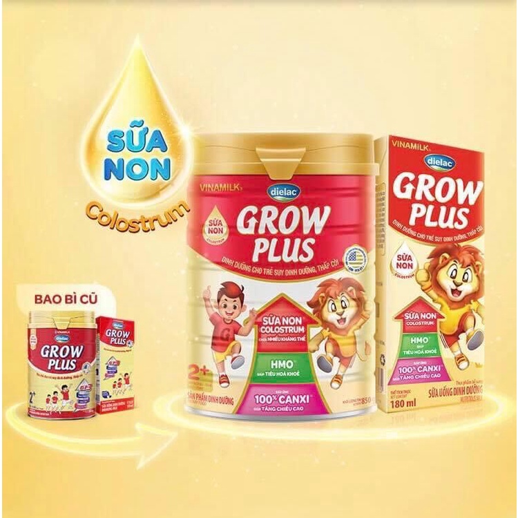 [Mẫu Mới] Sữa Bột Dielac Grow Plus 1+ HT 850g (Sữa Non) (cho trẻ từ 1 - 2 tuổi)