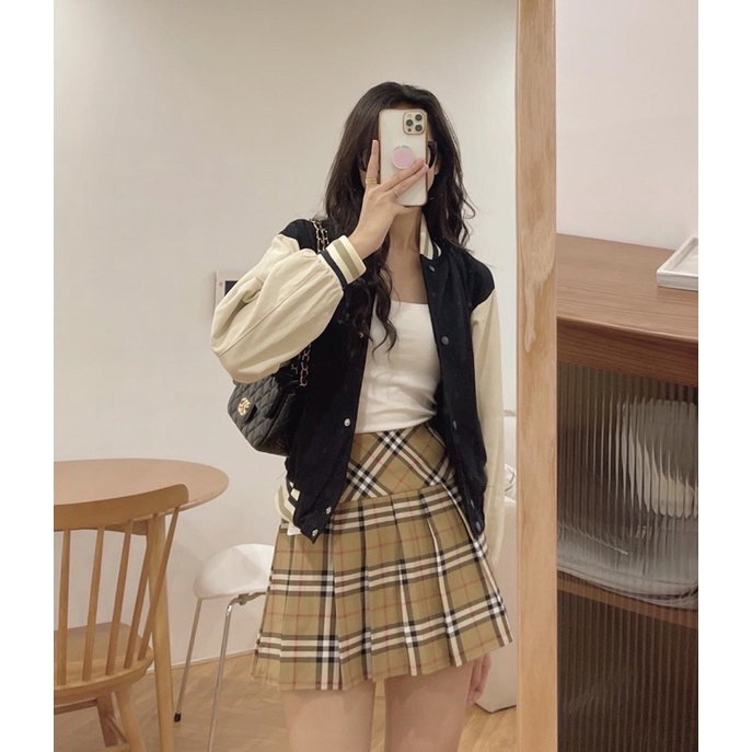 [ Ảnh thật ] Áo khoác bomber dáng ngắn chất kaki 2 lớp hàng Quảng Châu chuẩn l1