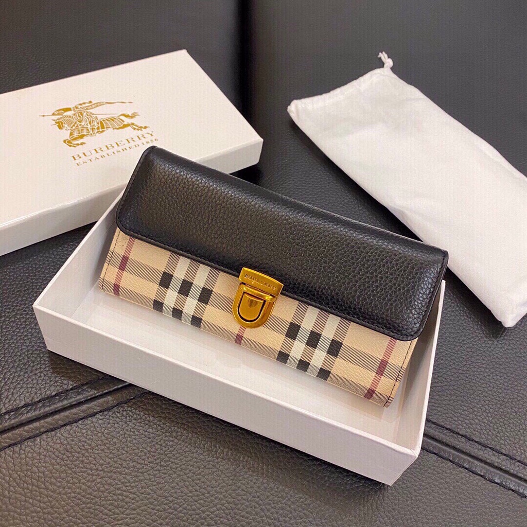 Ví Da Burberry Dáng Dài Dạng Gập Thời Trang Cho Nữ