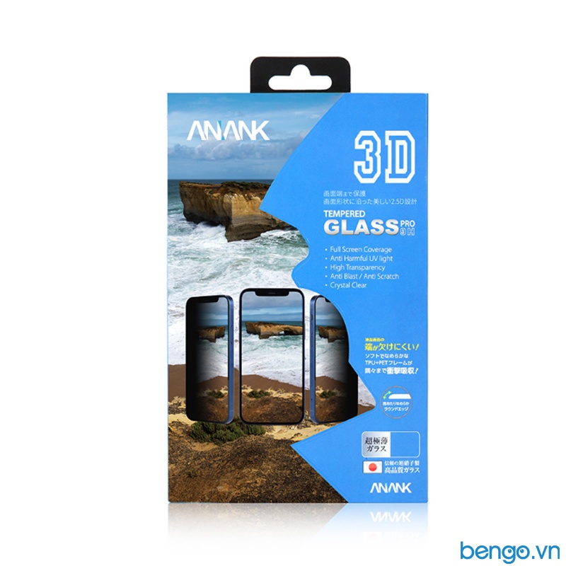 Dán Cường Lực iPhone 14/14 Pro/14 Plus/14 Pro Max/13/13 Pro/13 Mini/13 Pro Max ANANK Chống Nhìn Trộm
