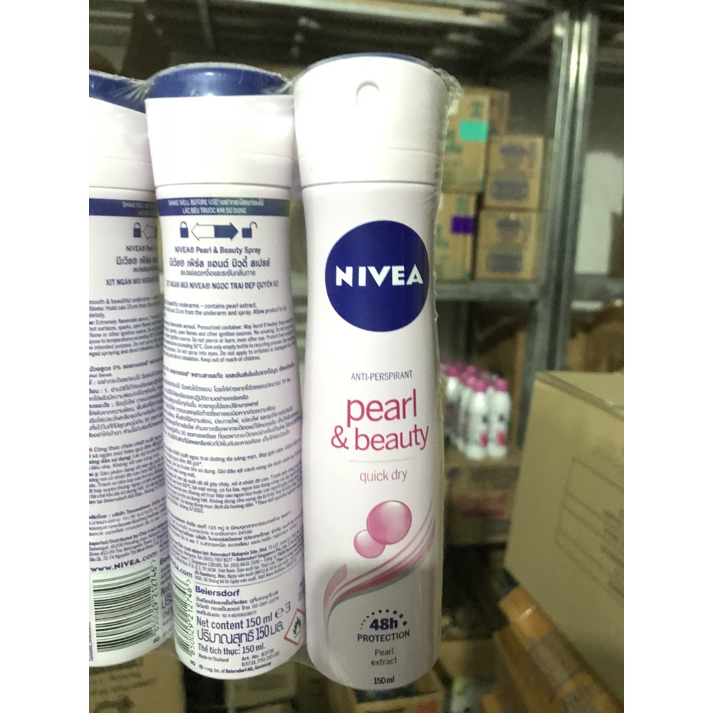 Xịt ngăn mùi NIVEA Pearl & Beauty ngọc trai quyến rũ (150ml)