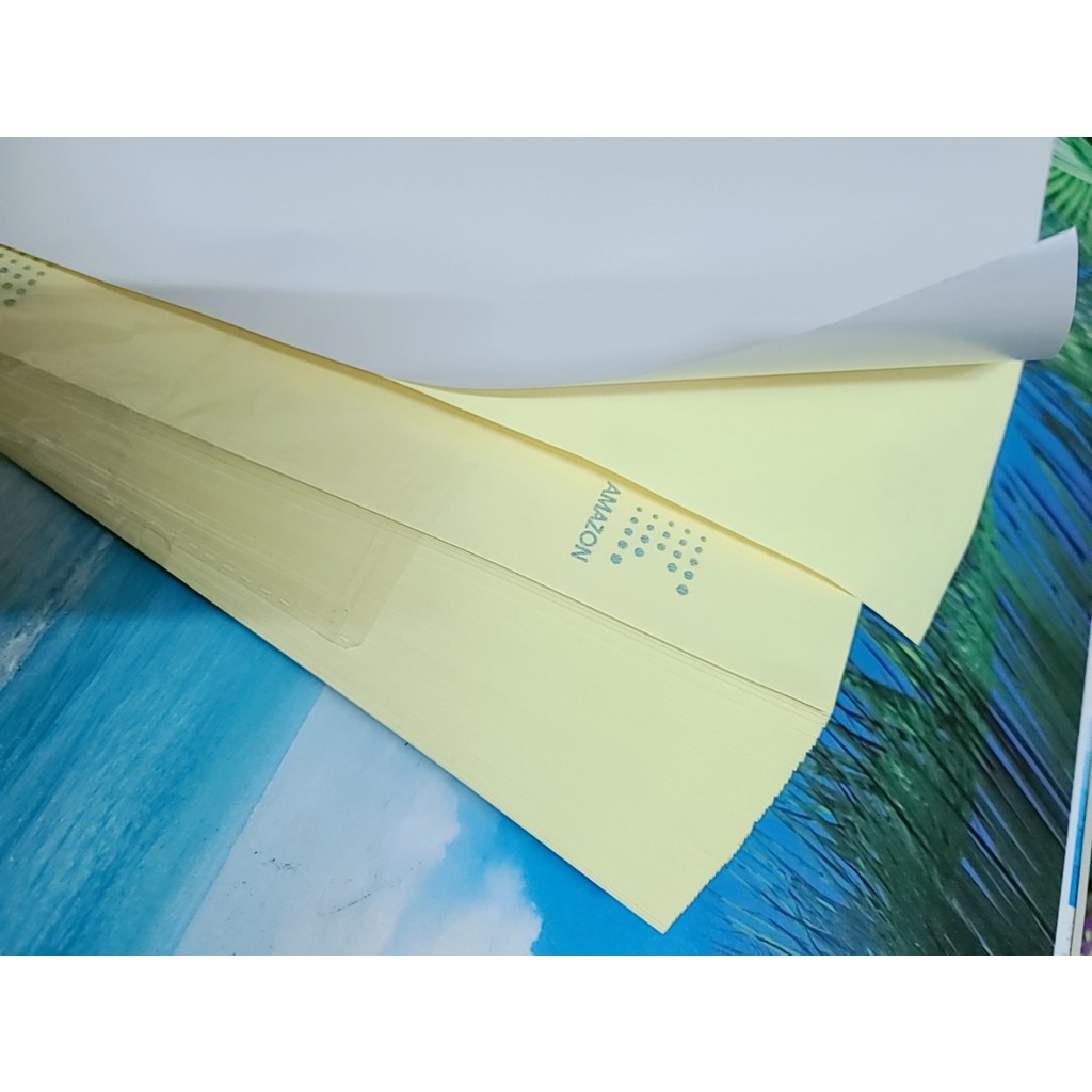 Tập 100 Tờ Decal Đế Vàng Amazon A4