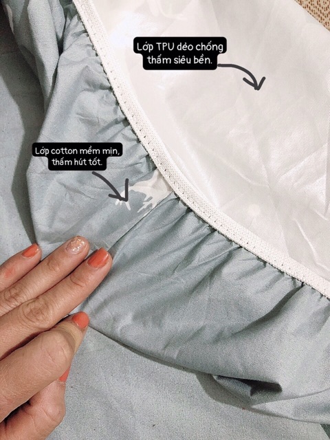 Ga chống thấm cotton mền mịn mát, thoáng khí, họa tiết vô cùng sắc nét đáng yêu