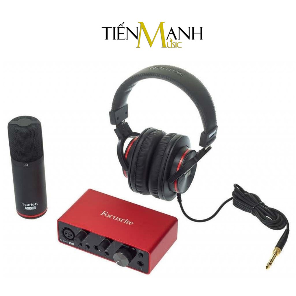 Combo Focusrite Scarlett 2i2 Studio Gen 3 (Full Phụ Kiện) - Sound Card Bộ Thu Âm Thanh Focus USB SoundCard Gen3