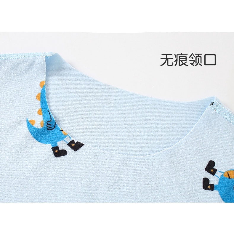 Bộ Đồ Lót Dài Tay Hai Mặt Không Đường May 90-160CM Thời Trang Cho Bé