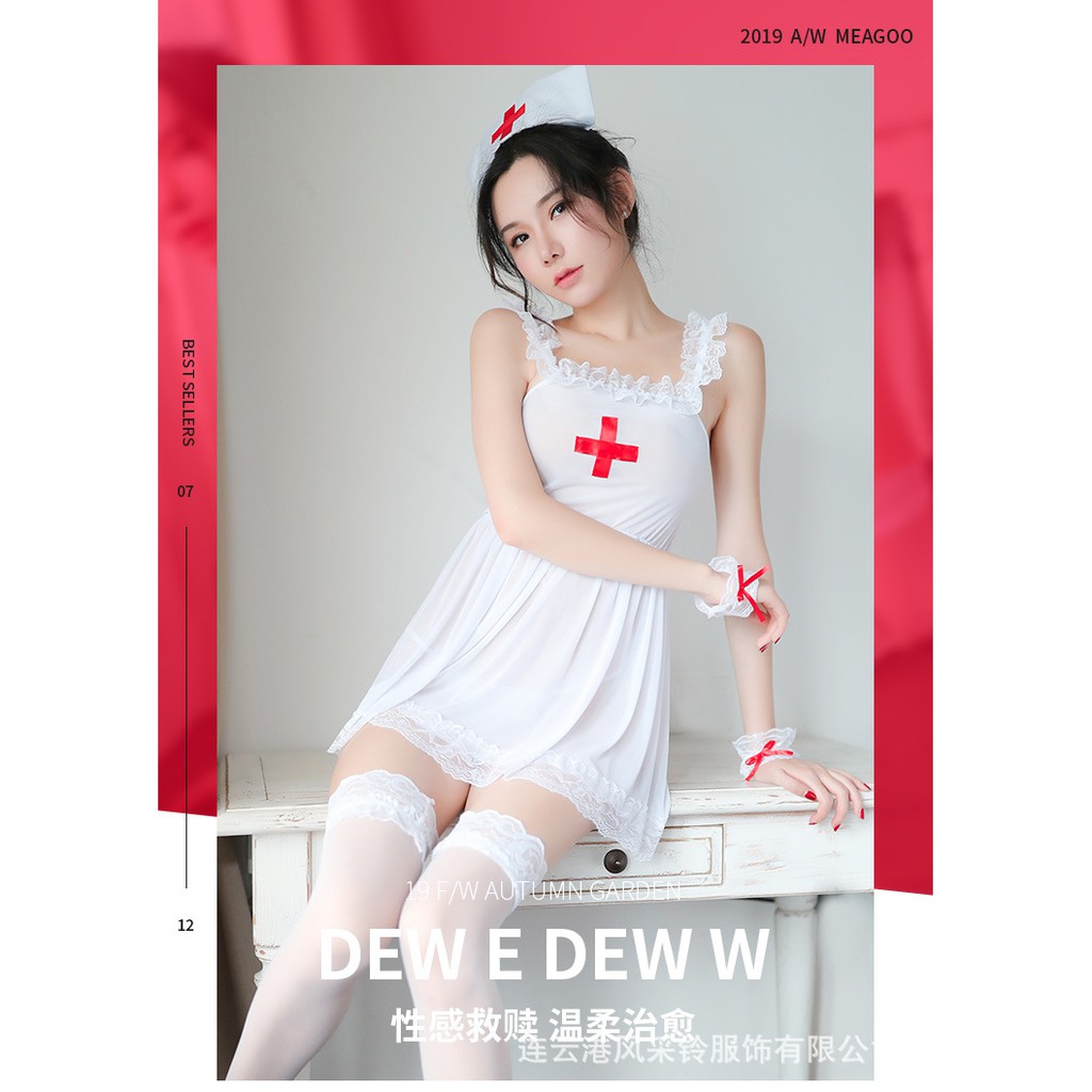 Large fat MM can wear sexy lingerie nurse uniform uniform nurse uniform extreme suit | BigBuy360 - bigbuy360.vn