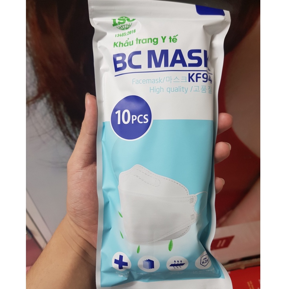 10 Chiếc Khẩu Trang Y Tế KF94 4D 4 Lớp Kháng Khuẩn BC Mask Hàn Quốc Cao Cấp