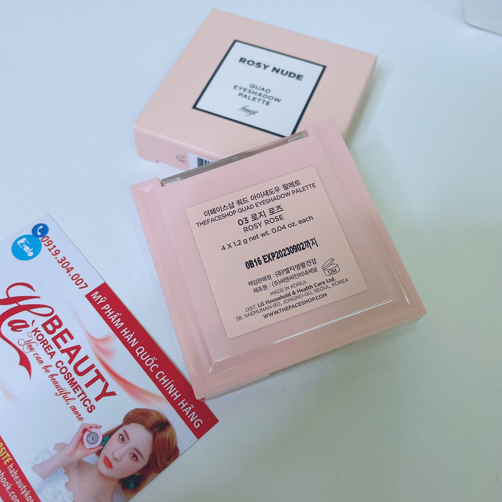 [THE FACE SHOP_Auth] Phấn mắt 4 màu fmgt Quad Eye Shadow Palette TFSN20 | BigBuy360 - bigbuy360.vn