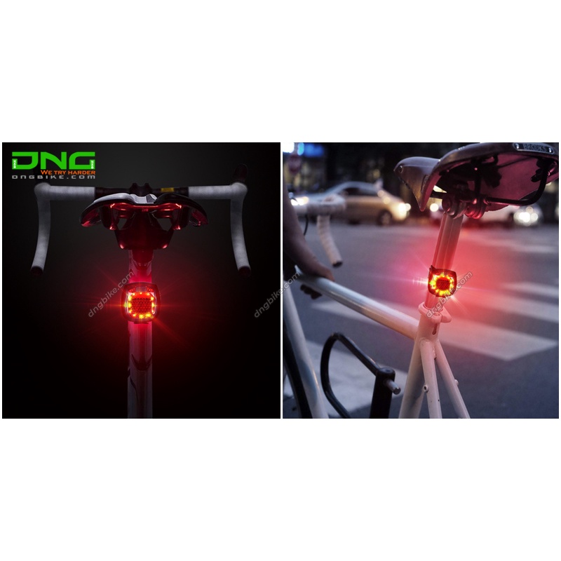 Đèn hậu xe đạp pin sạc XH-213, cường độ sáng 20 lumen