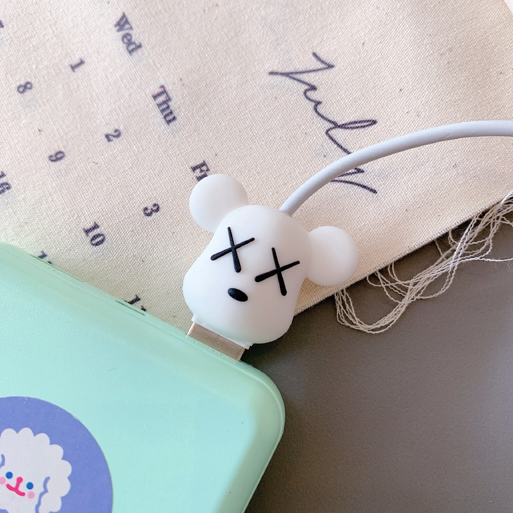 🌟3C🌟ZS3 Cartoon Animal Cable Protector For iPhone Huawei USB Charging Cute Cable Cord Holder Protective Case Earphone Cable Decor Cover