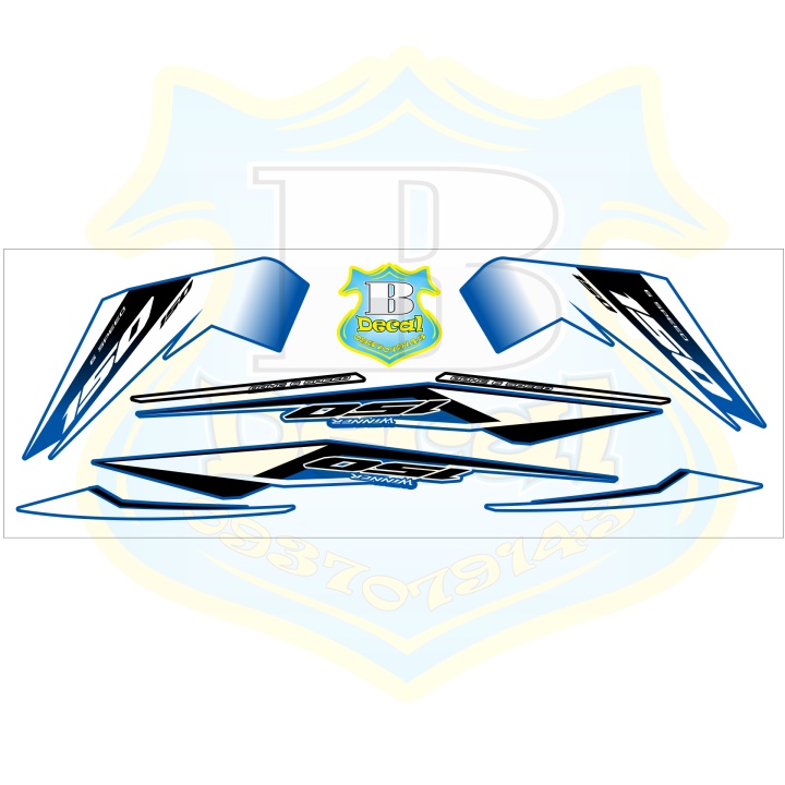 ( Quí khách vui lòng mang ra tiệm cho thợ dán ) Tem winner chế xanh